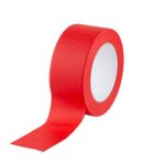 Lichamp 4 Pack Red Painters Tape 2 inch Wide, Medium Adhesive Red Masking Tape Bulk Multi Pack, 2 inch x 55 Yards x 4 Rolls (220 Total Yards)