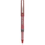 Pilot, Precise V7, Capped Liquid Ink Rolling Ball Pens, Fine Point 0.7 mm, Red, Pack Of 8