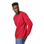 Gildan unisex-adult Fleece Crewneck Sweatshirt, Style G18000, Red, Large
