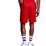 Champion mens 9″ Shorts, Mesh Shorts, 9″, Mesh Basketball Shorts, Mesh Gym running shorts, Crimson-407q88, Medium US