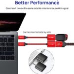 JSAUX USB C to USB Adapter [2 Pack], USB Type C Male to USB 3.0 Female OTG Cable Thunderbolt3 to USB Adapter Compatible with MacBook Pro/Air 2019 2018 2017, Galaxy S23 S23+ Ultra Note 10 S9 S8-Red
