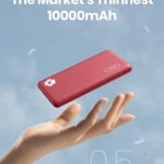 INIU Portable Charger, USB C Slimmest Triple 3A High-Speed 10000mAh Phone Power Bank, Flashlight External Battery Pack Compatible with iPhone 14 13 12 11 Samsung S21 S20 Google LG iPad, etc (Red)