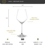 JoyJolt Layla Italian Red Wine Glasses, Set of 4 , 17 oz Clear – Made in Europe