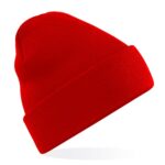 DOOVID Toddler Beanie Kids Warm Knit Beanie Hat Baby Boys Girls Knit Caps Classic Autumn Winter Hats Red