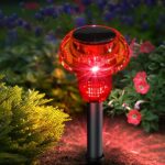 COZY-PAVILION 4-Pack Red Mushroom Outdoor Solar Garden Lights:Cuter Decor Patio Yard Light Waterproof for Outside Driveway: Walkway:Landscape Path-Way Light:Housewarming Gifts:Easter Mothers Day