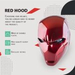 Red Hood Cosplay Helmet Red Hood Mask Costume Red Hood Cosplay Cyberpunk Mask Nightwing Costume Super Hero Costumes For Men Jason Mask Adult Spider Man Mask