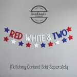 Red White & Two, Second Birthday Decoration, 4th Of July Themed Second Birthday