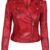 red leather motorcycle jacket